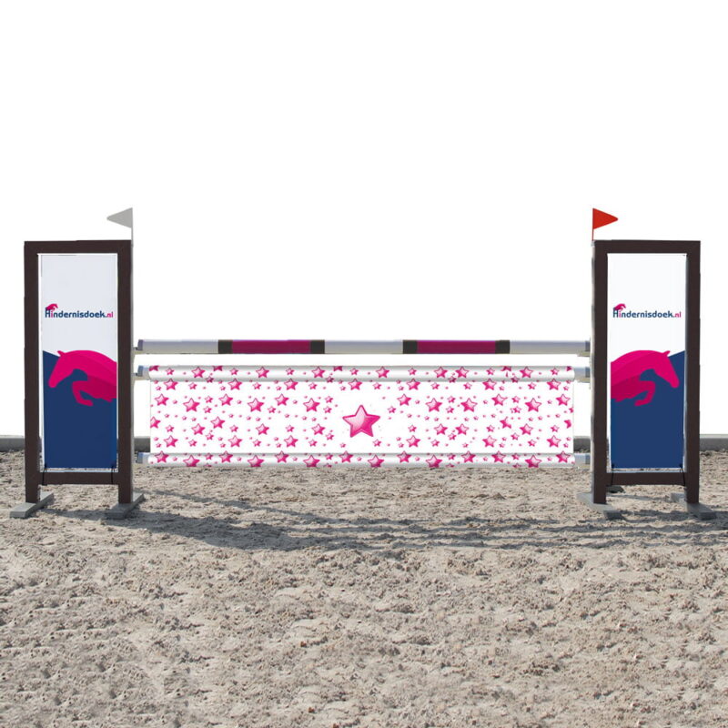 Hindernisdoek Pink Stars